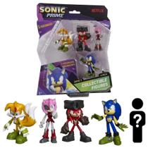 Sonic 5 Bonecos Tails, Knuckles Pirata, Rose, Sonic - Candide Sonic 5 Bonecos Tails, Knuckles Pirata, Rose, Sonic - Candide