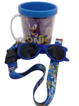 Sonic Azul Copo Oculos Escuro Com Alça Personalizada Oculos