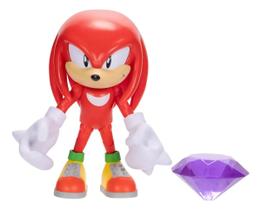 Sonic - Boneco 10cm Knuckles Com Esmeralda Do Caos Sonic - Boneco 10cm Knuckles Com Esmeralda Do Caos