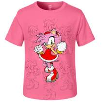 SONIC - CAMISETA Fantasia Infantil Personagens AMY SONIC - CAMISETA Fantasia Infantil Personagens AMY