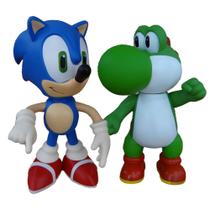 Sonic e Yoshi Collection - 2 Bonecos Grandes