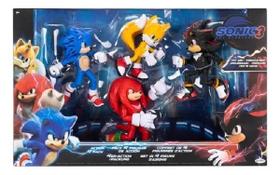 Sonic Filme 3 Pack Luxo C/ 4 Bonecos Articulados 14 Cm - Tails, Knuckles - Shadow e Sonic C/Luz Olhos e Cabeça Sunny Sonic Filme 3 Pack Luxo C/ 4 Bonecos Articulados 14 Cm - Tails, Knuckles - Shadow e Sonic C/Luz Olhos e Cabeça Sunny