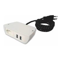 Sonic Fixo Duplo 10A 2 USB Cabo 1,7m Branco Dutotec