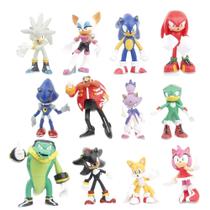 Sonic Kit Com 12 Boneco Brinquedos Pvc 7 Cm Coleção Nova