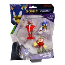 Sonic Prime Netflix Pack 3 Figuras Dr. Eggman Sonic Knuckles 50533 Toyng