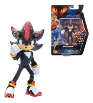 Sonic The Hedgehog Filme 3 Boneco Articulado Shadow 13 cm Com Luz Vermelha Olhos e Cabeça Sunny