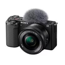 Sony Alpha Kit ZV-E10 + lente 16-50mm f/3.5-5.6 OSS ILCZVE10L mirrorless cor preto