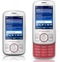 Sony Ericsson W100i. Branco e rosa