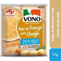 Sopa cremosa VONO Sabor Peito de Frango com Queijo Menos Sódio 17g