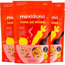 Sopa da Nona Mexidona Vegana contendo 3 pacotes de 160g cada