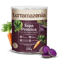 Sopa Proteica de Cará Roxo em Pó Terramazonia Sopa Fit Fonte de proteína 320g Sopa Proteica de Cará Roxo em Pó Terramazonia Sopa Fit Fonte de proteína 320g