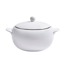 Sopeira com Tampa Silver em Porcelana 3,5 Litros Strauss Branca