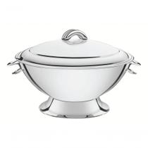 Sopeira Com Tampa Tramontina Service 24cm Em Aço Inox Sopeira Com Tampa Tramontina Service 24cm Em Aço Inox