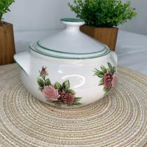 Sopeira cumbuca porcelana branca decorada 900 ml Sopeira cumbuca porcelana branca decorada 900 ml