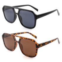 SOPHILY Set de 2 Gafas de Sol de Lectura Aviador Negro y Carey +2.5