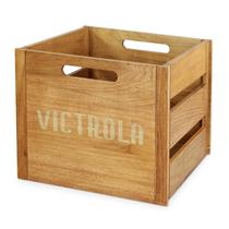 Soporte de Madera Victrola para Vinilos en Mesa Soporte de Madera Victrola para Vinilos en Mesa