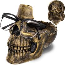 Soporte para Anteojos CALAVERA READAEER en Resina Bronce