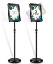 Soporte para Carteles JACNITAD Paquete de 2 Ajustable 8.5x11" Marco de Clip