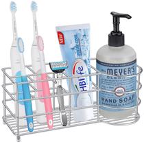 Soporte para Cepillos de Dientes HBlife de Acero Inoxidable 22x7x10 cm Plateado Soporte para Cepillos de Dientes HBlife de Acero Inoxidable 22x7x10 cm Plateado