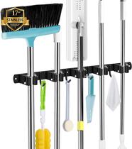Soporte para Escoba AceMining de Acero Inoxidable 43 cm con 5 Soportes y 4 Ganchos Soporte para Escoba AceMining de Acero Inoxidable 43 cm con 5 Soportes y 4 Ganchos