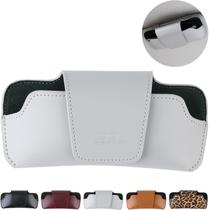 Soporte para Gafas de Sol URIZZD para Visera de Auto de Cuero Gris Soporte para Gafas de Sol URIZZD para Visera de Auto de Cuero Gris