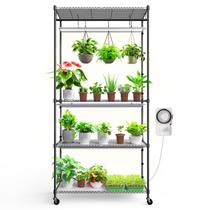 Soporte para plantas con luz de crecimiento Barrina CX3 de 4 niveles, 1.1 m