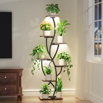 Soporte para Plantas EVAWOO 147 cm de 7 Niveles para Esquina con Luces