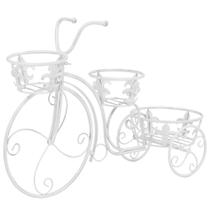 Soporte para plantas vidaXL con diseño de bicicleta antigua blanca Soporte para plantas vidaXL con diseño de bicicleta antigua blanca