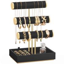 Soporte para Pulseras ORGANIZADOR de Joyas SONGMICS Negro Tinta