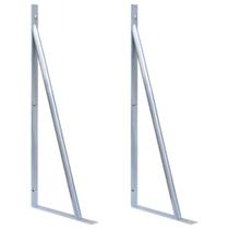 Soportes para postes de cerca vidaXL acero galvanizado plateado Soportes para postes de cerca vidaXL acero galvanizado plateado