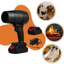 Soprador AR De Folhas Turbo Portátil Recarregável Bivolt 48v Com 2 Baterias Potente Limpeza Interna e Externa