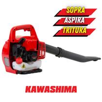 Soprador Ar Kawashima KWB26 3 Em 1 Com Saco Coletor De 50 Litros Jardinagem Profissional