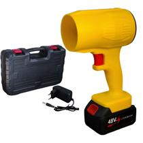 Soprador Ar Turbo Bateria Limpeza Folhas Jardim Acende Churrasqueira Limpa Seca Carro Poeira Sujeira Recarregavel S Fio