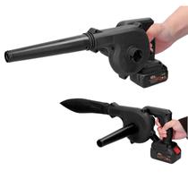 Soprador Aspirador Bateria Recarregavel Sem Fio Potente Folhas Sujeira Quintal Limpeza Detritos Jardim