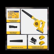 Soprador aspirador folhas, poeira, 48v duas baterias POWER