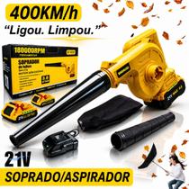 Soprador Aspirador Sem Fio 21V Brushless Kit 2 Baterias Pro Soprador Aspirador Sem Fio 21V Brushless Kit 2 Baterias Pro