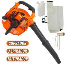 Soprador Aspirador Triturador Profissional SAV260 À Gasolina 2T 26cc 0,9HP 7.500 RPM Com Bolsa Resíduos Dutos e Kit Acessórios Vulcan