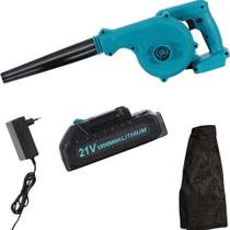 Soprador Assoprador De Folhas Aspirador A Bateria 21v 1500mah C/ Saco Coletor Soprador Assoprador De Folhas Aspirador A Bateria 21v 1500mah C/ Saco Coletor