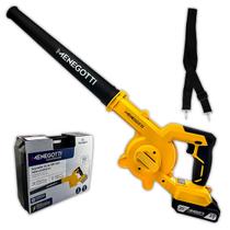 Soprador de Ar à Bateria MPI Menegotti 20V Brushless Vazão 200 LMin Com Bateria Intercambiável Leve Ergonômico Limpeza Jardim Oficina Pedreiros