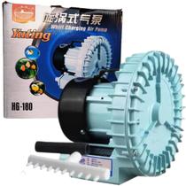 Soprador de ar turbina compressor sunsun hg-180 vazão 18m³/h lago tanque criação 18000 litros -110v