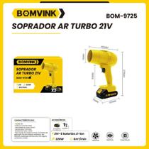 Soprador De Ar Turbo Profissional Recarregável 21V 330W Com 2 Baterias Li-ion Soprador De Ar Turbo Profissional Recarregável 21V 330W Com 2 Baterias Li-ion