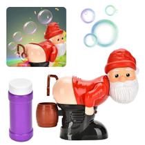 Soprador De Bolhas De Natal Para Crianças Com Música E Luz, Presente De Natal Do Papai Noel Para