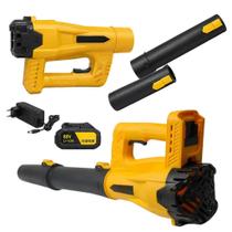 Soprador de Folhas a Bateria 88V Sem Fio com 2 Tubos Carregador Bivolt para Quintal e Garagem