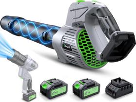 Soprador de Folhas Sem Fio Comchoi com 2 Baterias de 4,0 Ah e 5 Velocidades Soprador de Folhas Sem Fio Comchoi com 2 Baterias de 4,0 Ah e 5 Velocidades