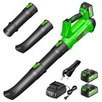 Soprador de folhas sem fio FJX 540 CFM/170 MPH com bateria 2x6.0Ah