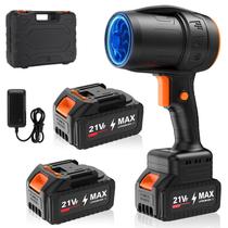 Soprador de Folhas Sem Fio RTWDKFQ 500.000 RPM com 2 Baterias de 4,0 Ah