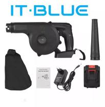 Soprador e aspirador de folhas a bateria it-blue le-1828