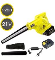 Soprador e Aspirador Profissional a Bateria 21v Bivolt 15000 mAh 20.000 RPM Titanium Platina