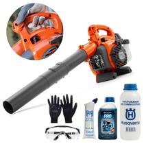 Soprador Husqvarna 125B 28cc 1,1HP Profissional Potente Original e Kit Brindes Exclusivos