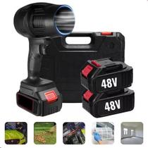 Soprador Secador turbo portátil usb recarregável 2 baterias Bivolt forte